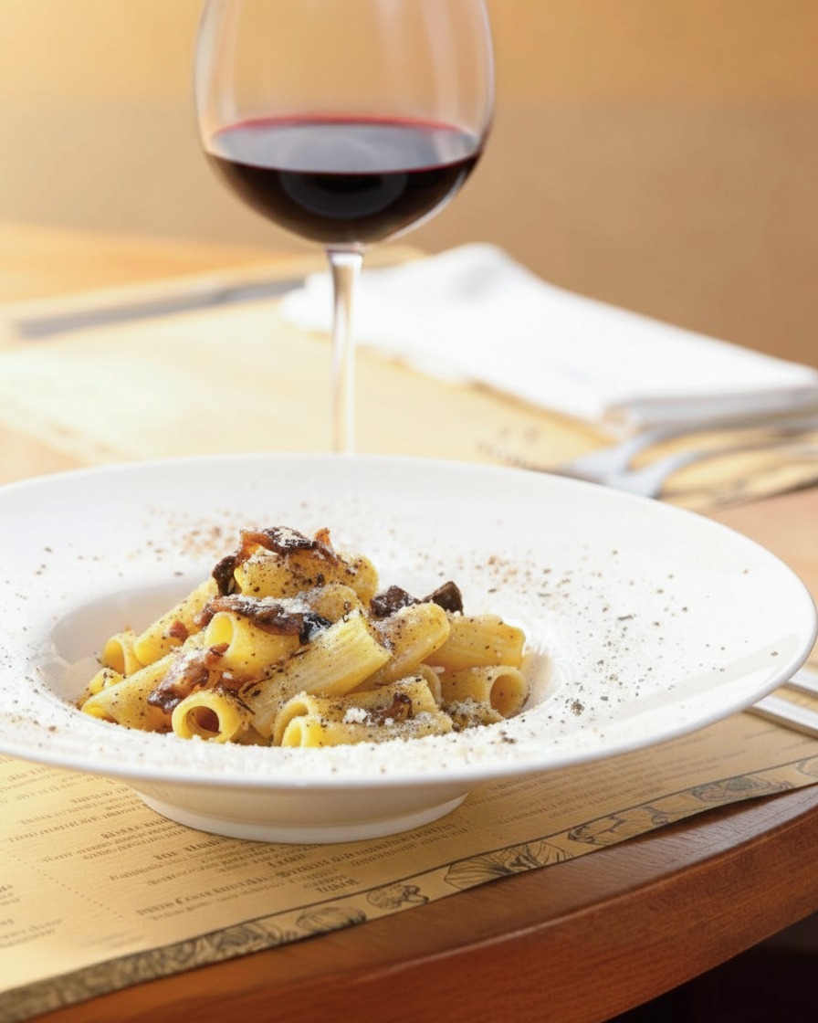 Sua Maestà La Carbonara at Il Matriciano — guanciale, egg yolk and Pecorino Romano DOP