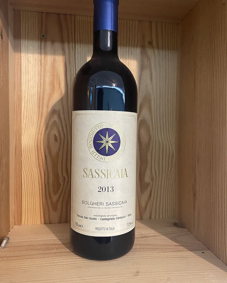 A bottle of Sassicaia, Bolgheri Sassicaia DOC, Tenuta San Guido